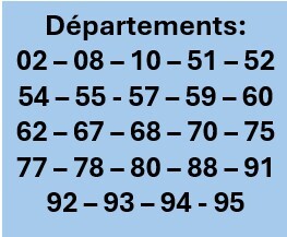 Departements 02 - 75 -91